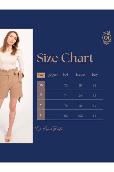 Deri Şort Taba - 42