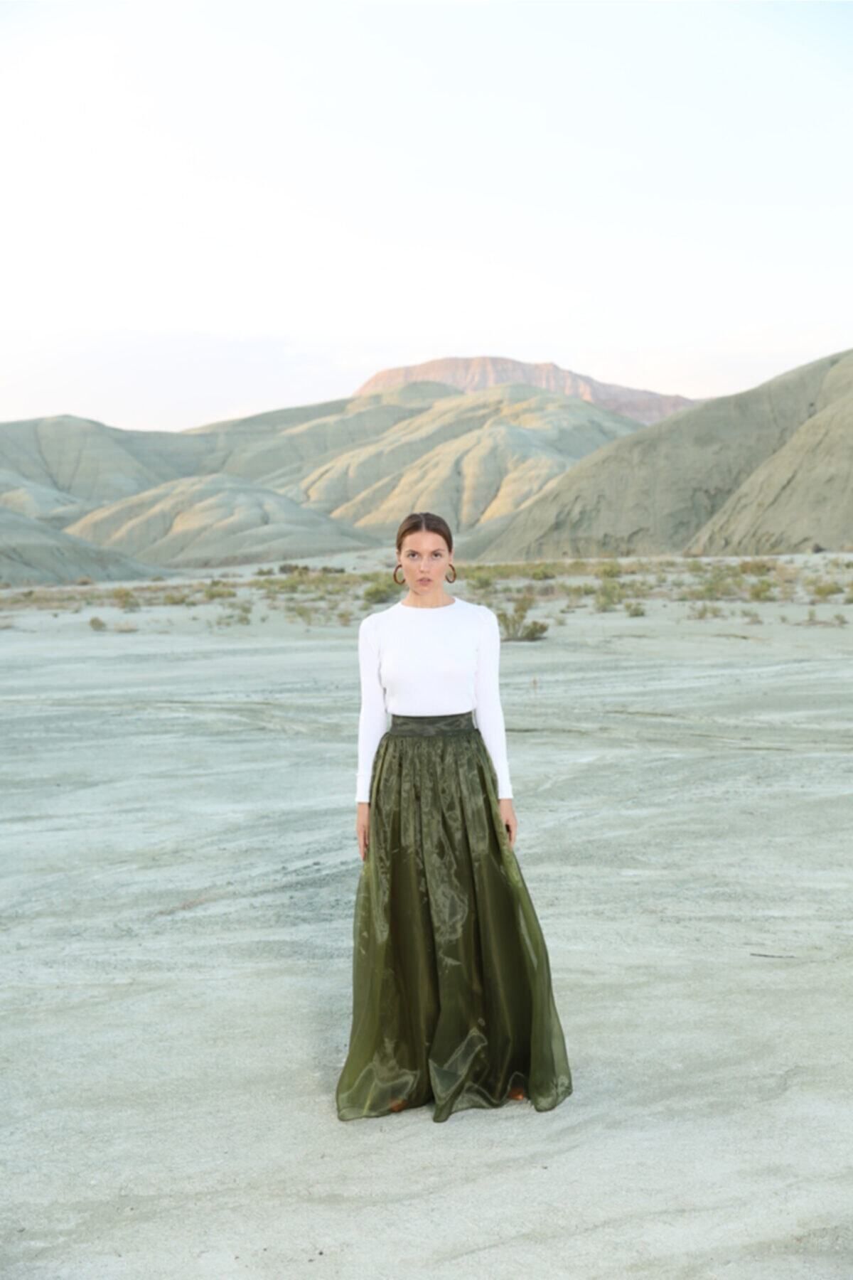 Organze Etek Yeşil - 42