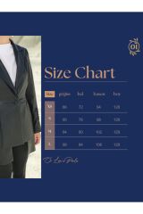 Deri Asimetrik Ceket Siyah - 42