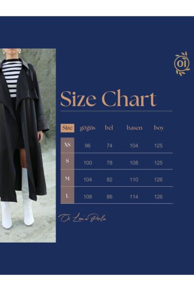 Kadın Siyah Saten Trençkot Siyah - 40