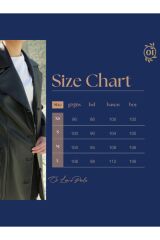 Deri Düğme Detaylı Trençkot Siyah - 42