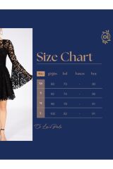 Siyah Dantel Elbise-2137 Siyah - 36