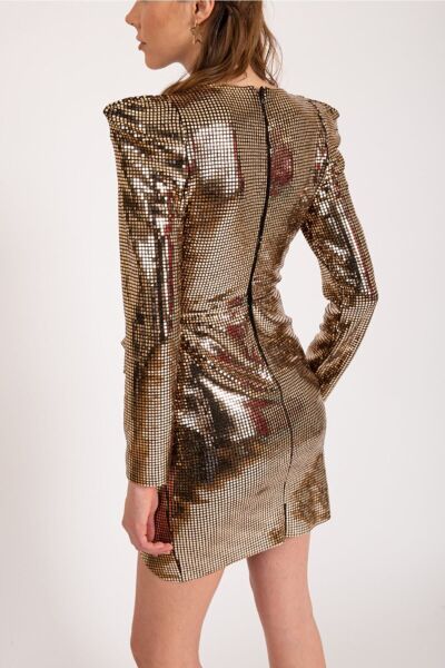 Gold Payet Elbise Gold - 38