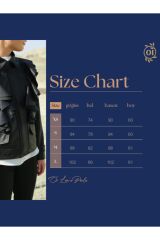 Siyah Pileli Deri Ceket 40