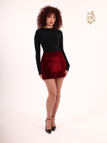 Oilemaperla Mini Etek Kadife