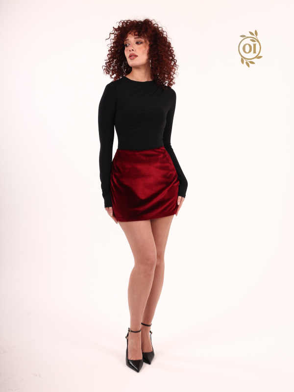 Oilemaperla Mini Etek Kadife