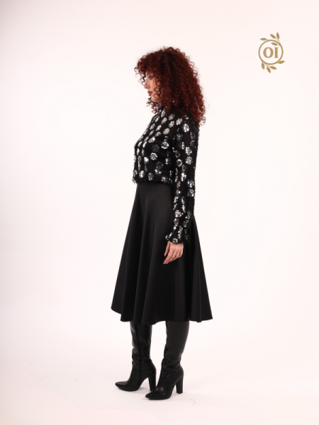 Oilemaperla Saten Etek Siyah